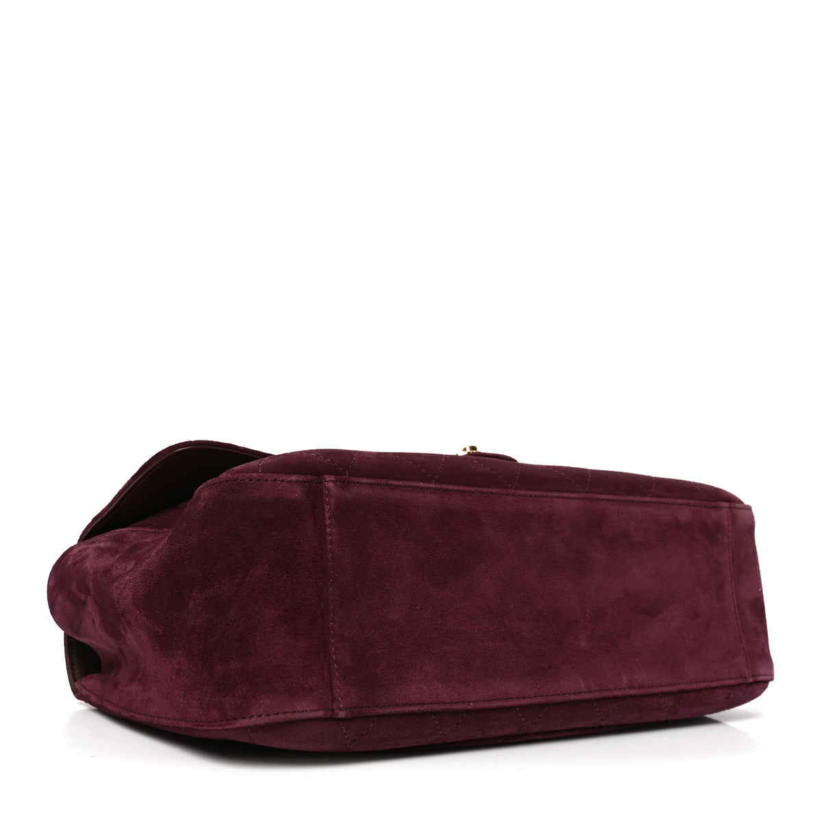 Chanel Suede Calfskin Small Souplissimo Maxi Flap Burgundy 4 of 10