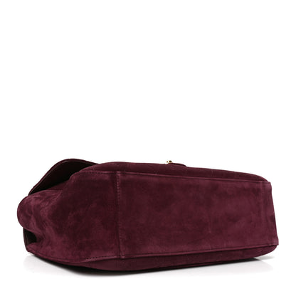 Chanel Suede Calfskin Small Souplissimo Maxi Flap Burgundy 4 of 10