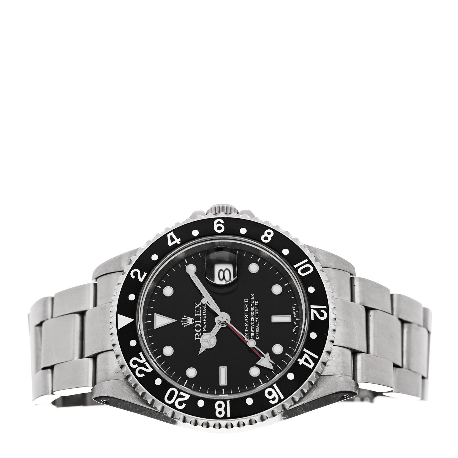 Rolex Stainless Steel 40mm Oyster Perpetual Date GMT Master II Watch Black 16710 2 of 5