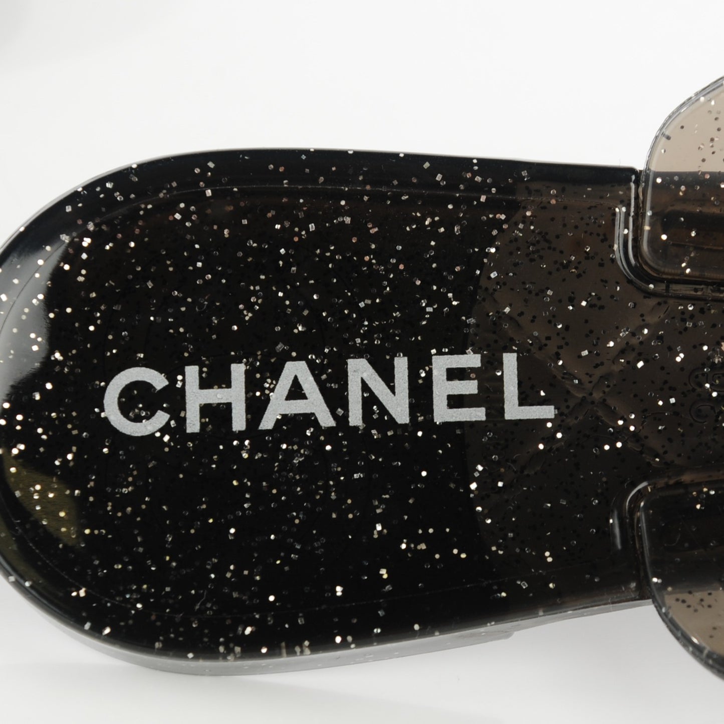 Jelly Camellia Thong Sandals 39 Black