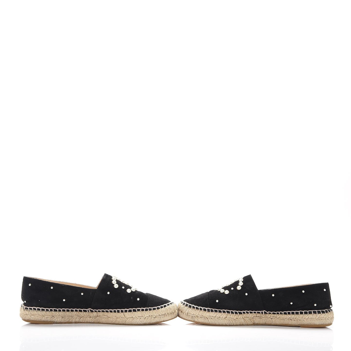 Suede Pearl CC Espadrilles 40 Black