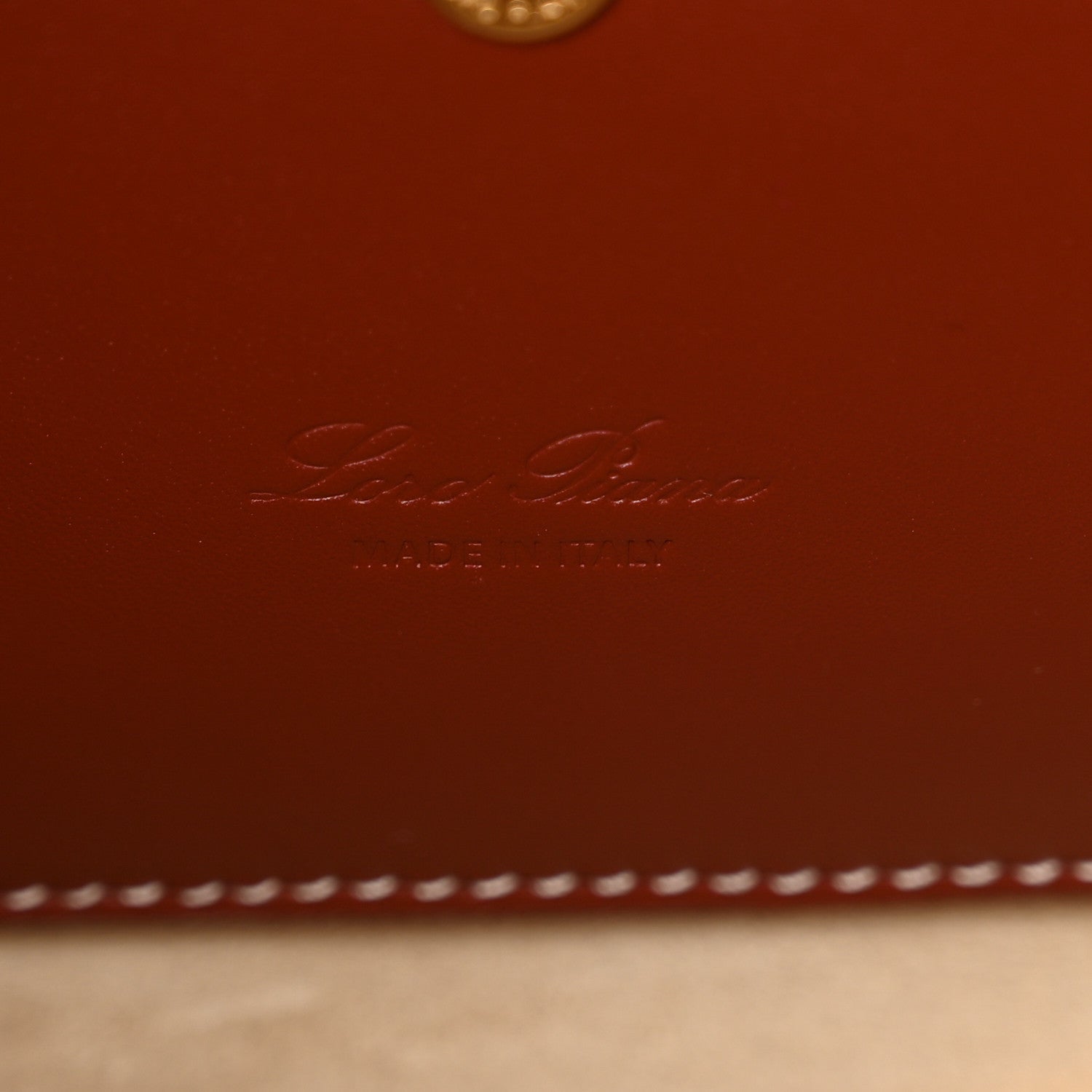 Loro Piana Saddle Calfskin Extra Bag L27 Deep Kummel 6 of 9