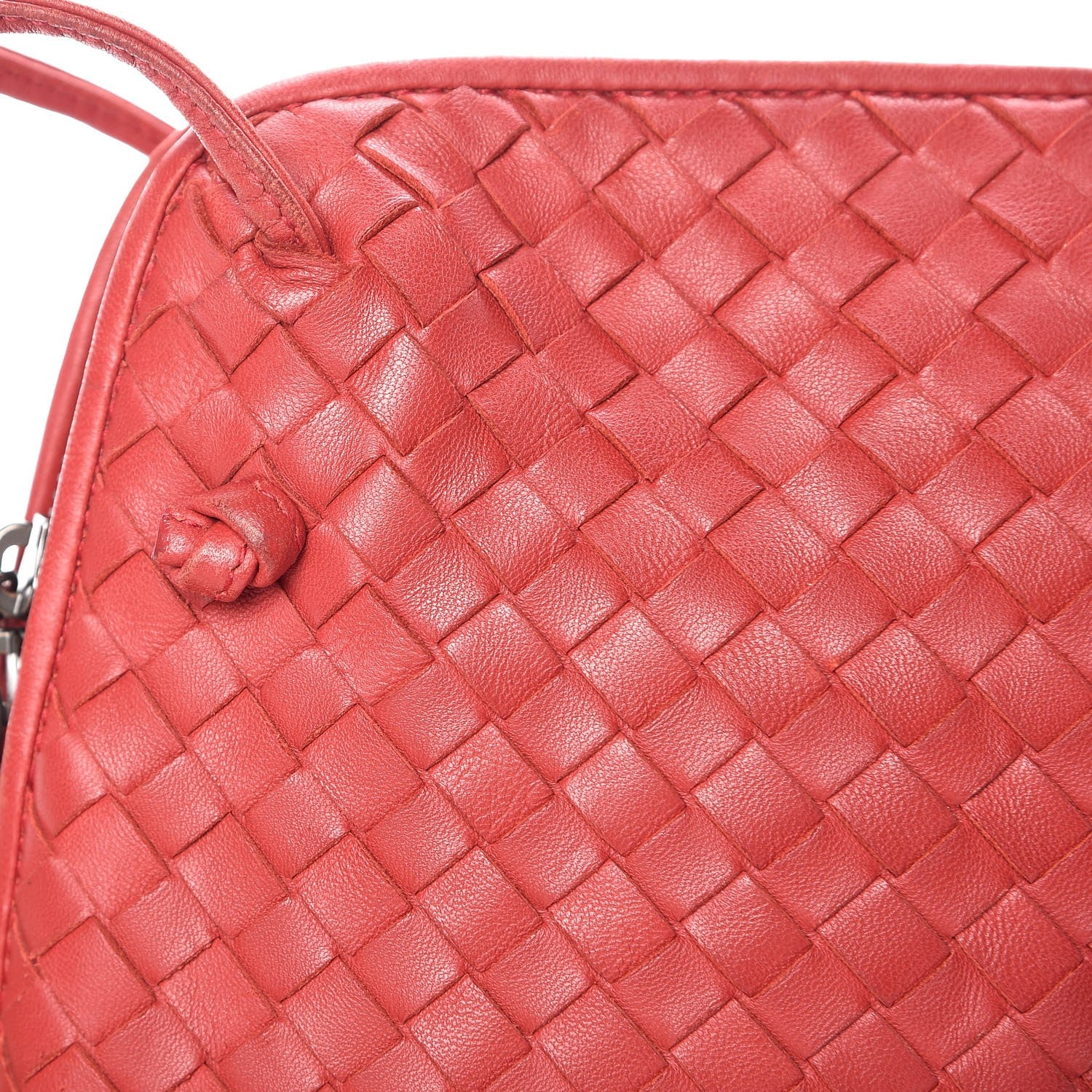 Bottega Veneta Nappa Intrecciato Nodini Crossbody Messenger Red 18 of 29