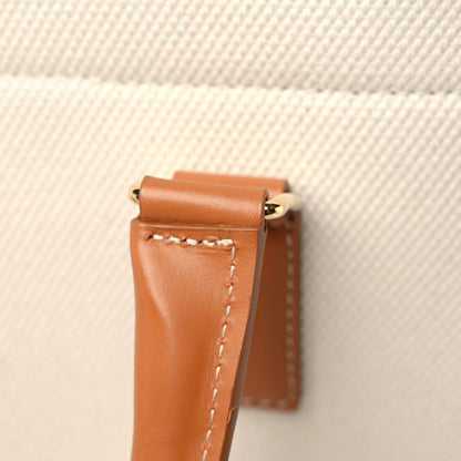 Celine Canvas Calfskin Horizontal Cabas Natural Tan 14 of 14