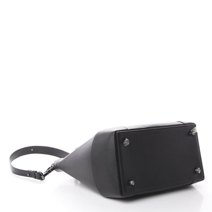 Christian Louboutin Grained Calfskin Studded Large Eloise Satchel Black 3 of 8