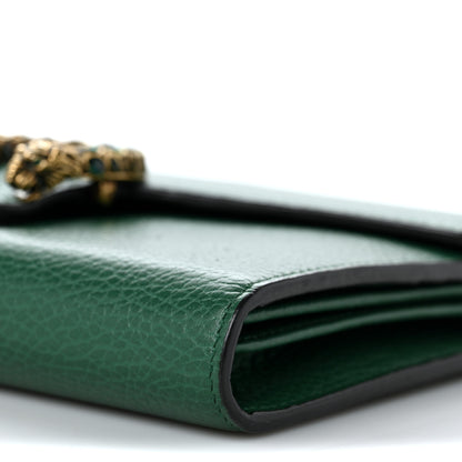 Gucci Calfskin Mini Dionysus Chain Wallet Emerald 9 of 9