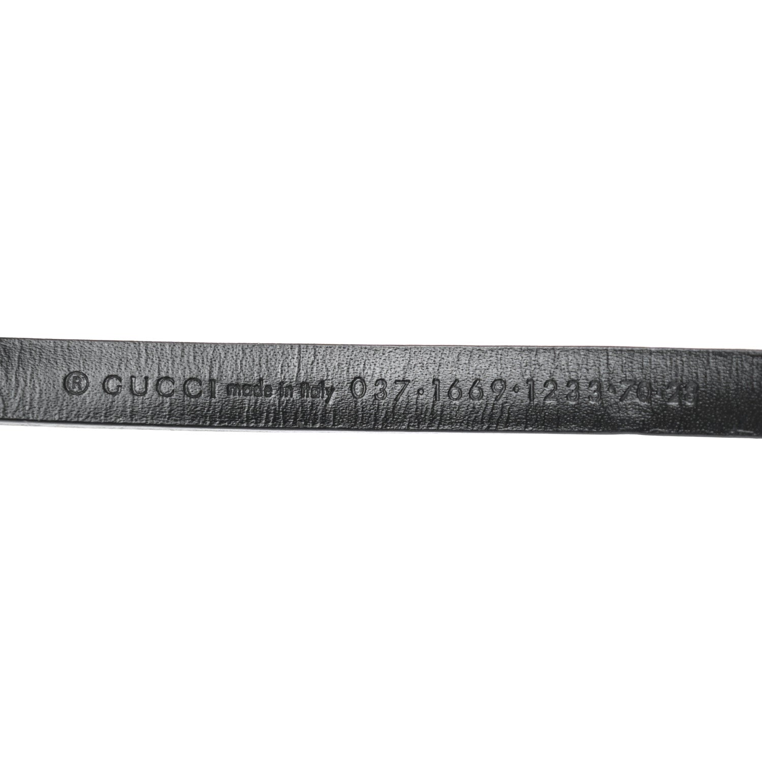 Gucci Calfskin Logo Plate Belt 70 28 Black 4 of 4