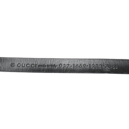 Gucci Calfskin Logo Plate Belt 70 28 Black 4 of 4