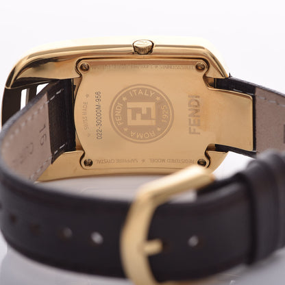 Fendi Stainless Steel Calfskin Diamond Mother of Pearl 29mm Chameleon Quartz Watch Brown 5 of 8