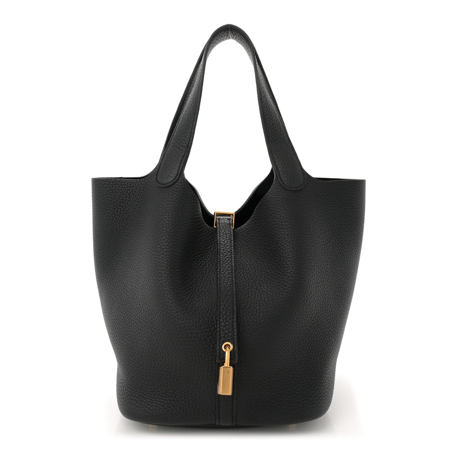 Hermes Taurillon Clemence Picotin Lock 22 MM Black 1 of 10