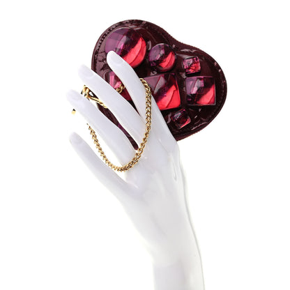 Louis Vuitton Vernis Embellished Coeur Heart Coin Purse Rouge Fauviste 2 of 7