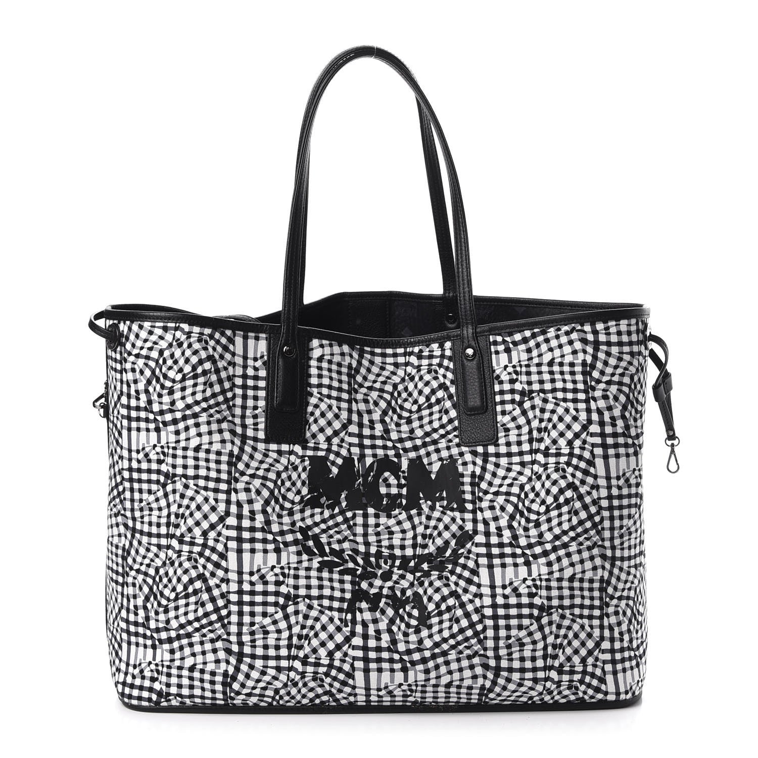 MCM Visetos Large Liz Reversible Shopper Tote Black 11 of 16