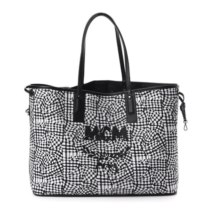 MCM Visetos Large Liz Reversible Shopper Tote Black 11 of 16