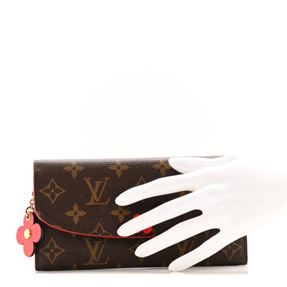 Louis Vuitton Monogram Bloom Flower Emilie Wallet Coquelicot 2 of 12