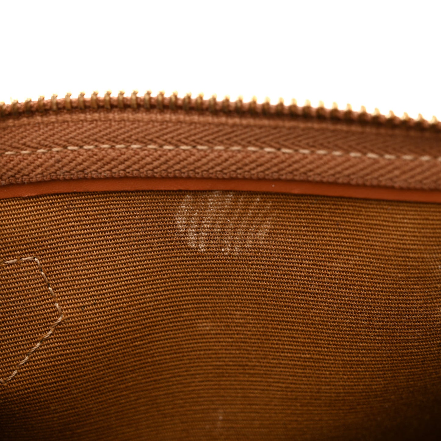 Triomphe Canvas Calfskin Small Boston Bag Tan