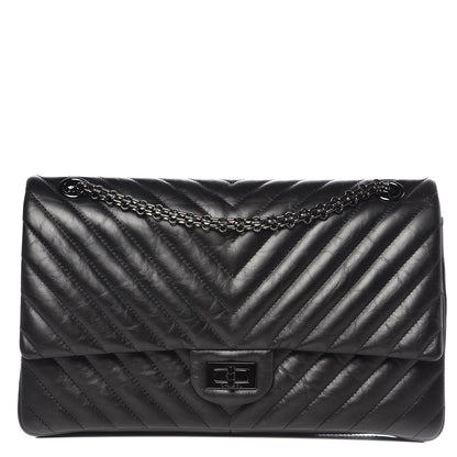 Chanel Aged Calfskin Chevron Quilted 2.55 Reissue 226 So Black 1 of 8