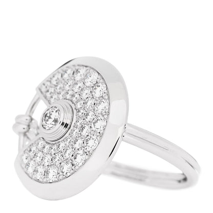 Cartier 18K White Gold Diamond SM Amulette de Cartier Ring 52 6 3 of 6