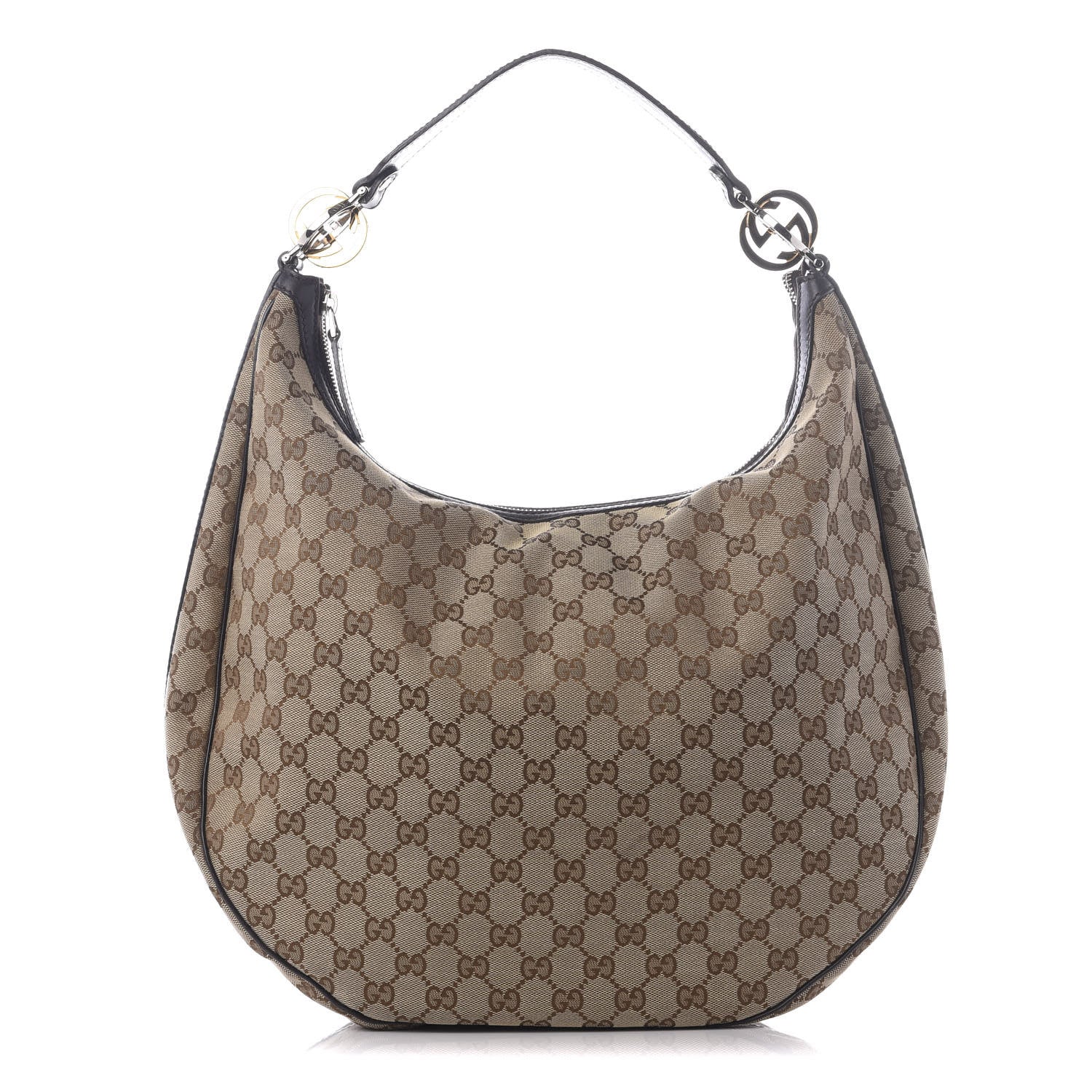 Gucci Monogram Large GG Twins Hobo Dark Brown 1 of 11