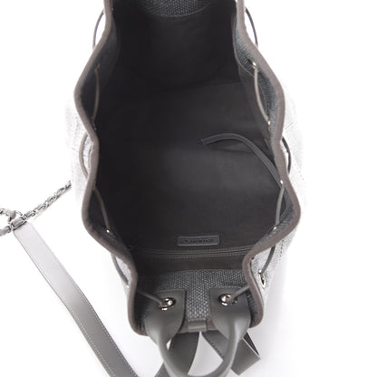 Chanel Canvas Large Deauville Backpack Grey 4 of 9