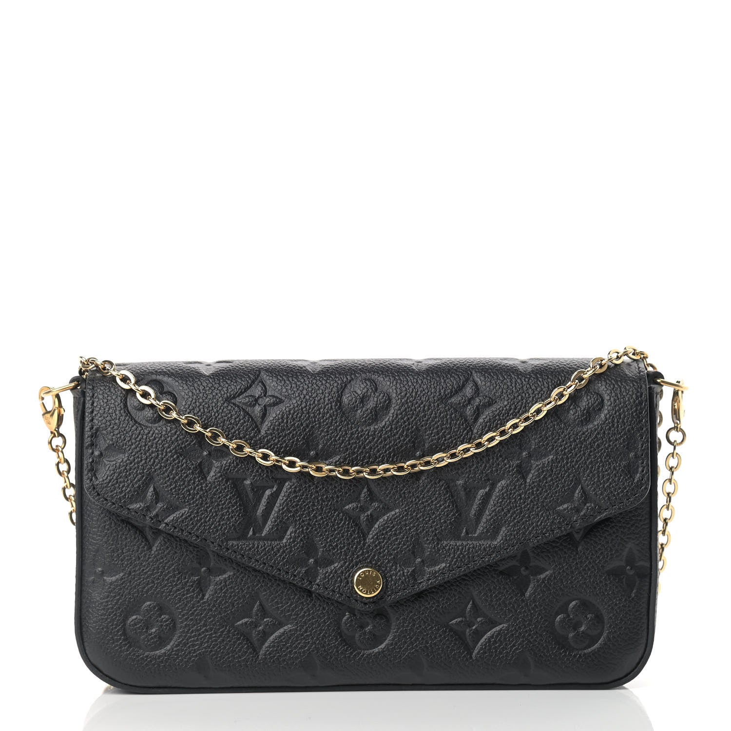 Louis Vuitton Empreinte Pochette Felicie Chain Wallet Black 3 of 13