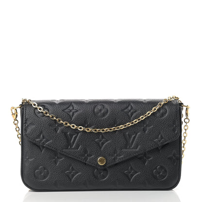 Louis Vuitton Empreinte Pochette Felicie Chain Wallet Black 3 of 13