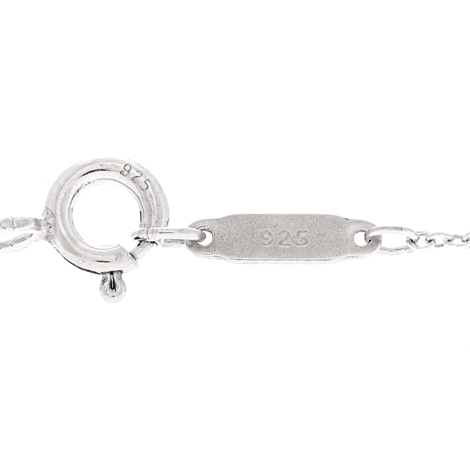 Tiffany Sterling Silver Oval Key Pendant Necklace 5 of 5