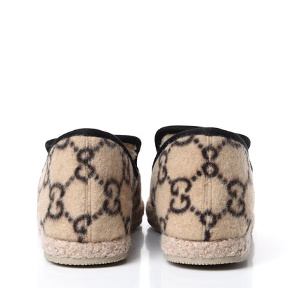 Gucci Covered Wool GG Monogram Womens Fria Horsebit Loafers 36 Beige Ebony Black Butterscotch 7 of 11