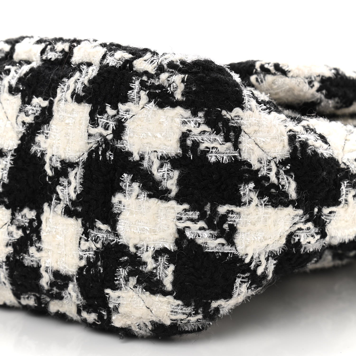 Chanel Tweed Quilted Maxi Chanel 19 Flap Black Ecru White 10 of 10