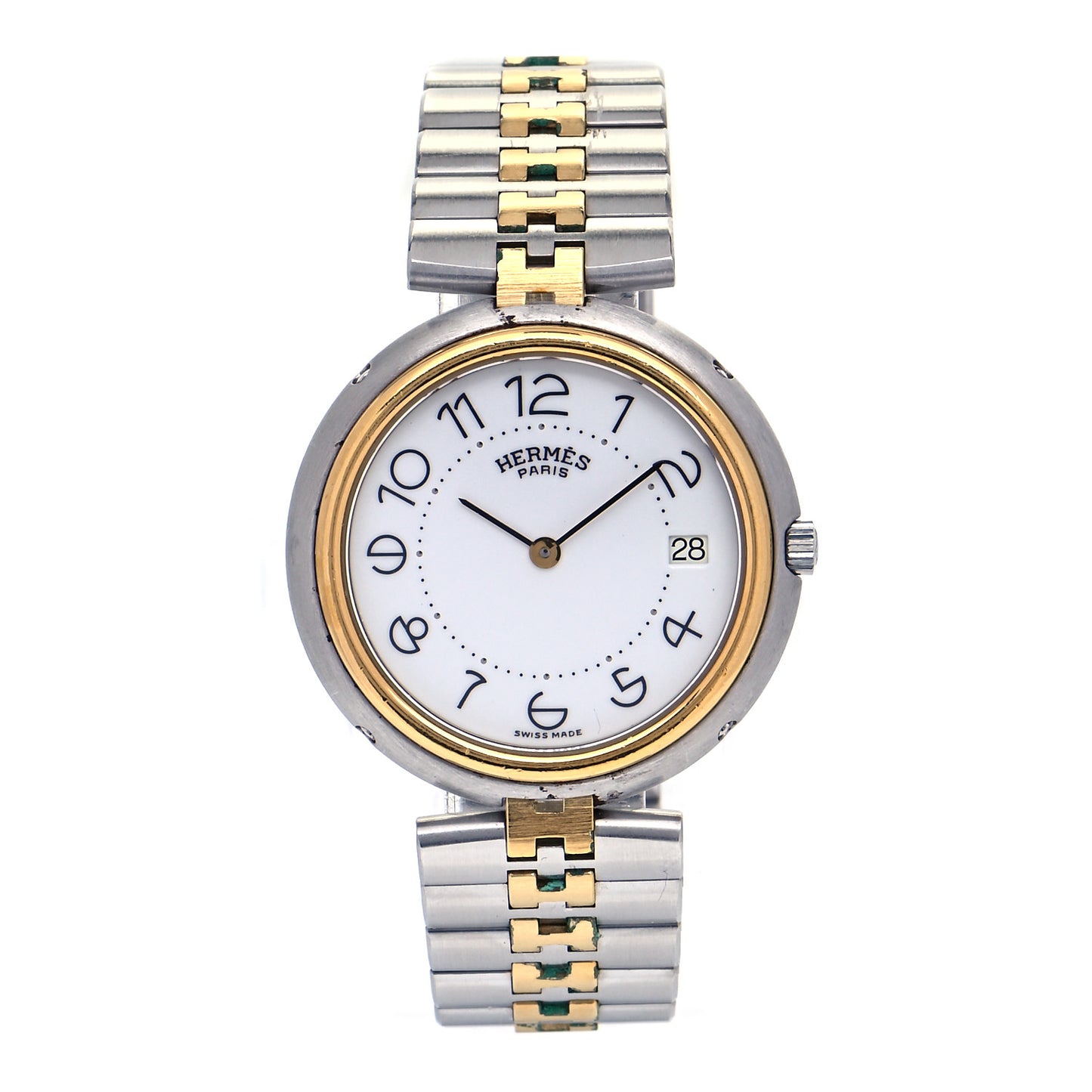 Stainless Steel 33mm Clipper Quartz Watch White