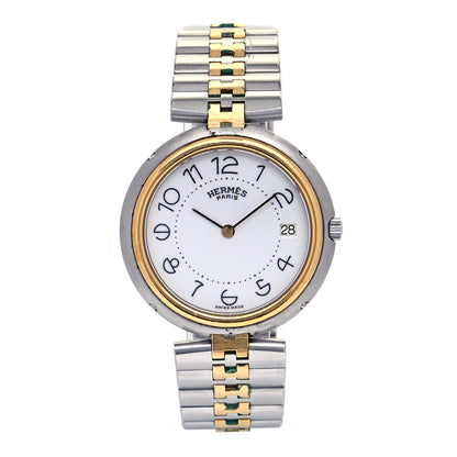 Hermes Stainless Steel 33mm Clipper Quartz Watch White 1 of 6
