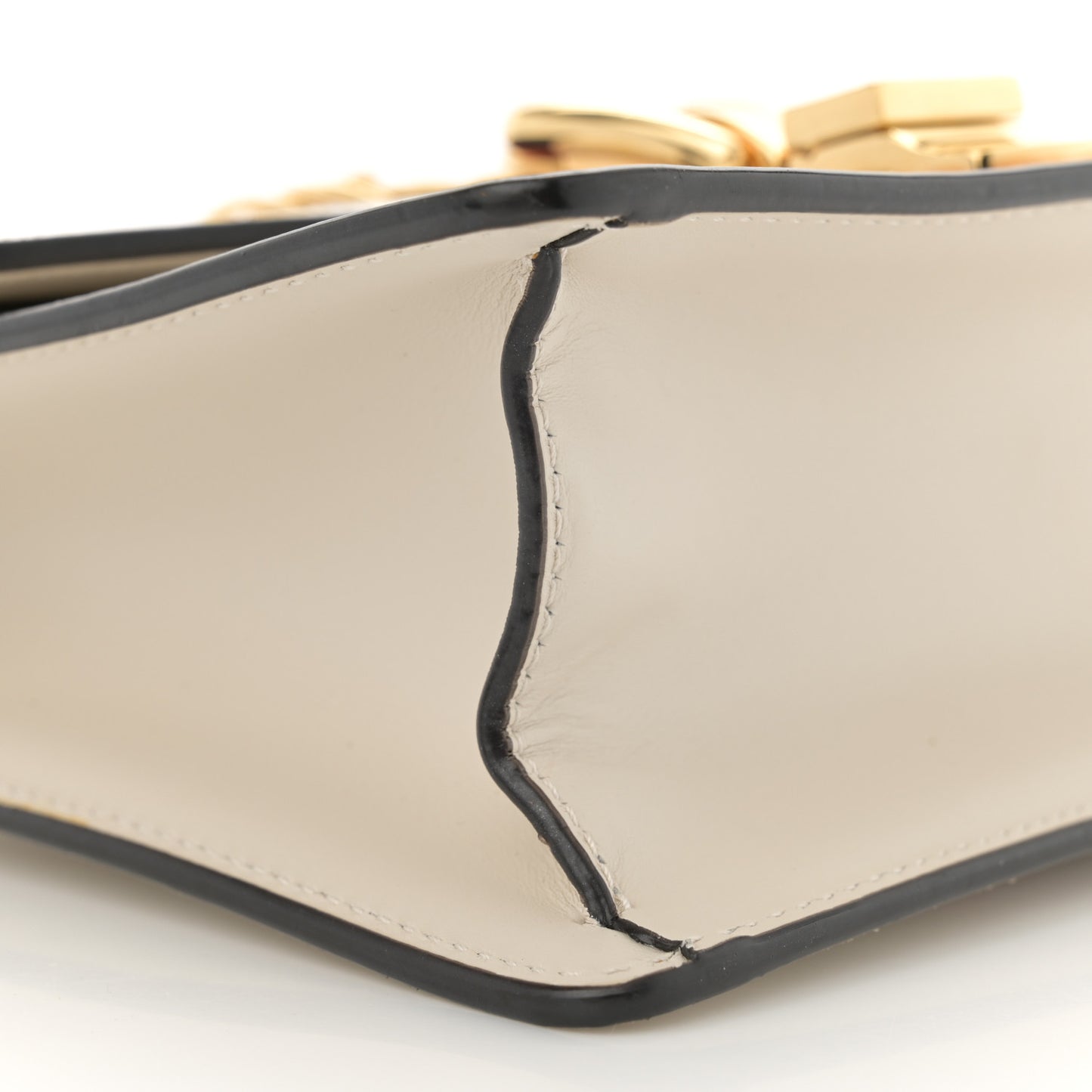 Calfskin Mini Sylvie Chain Shoulder Bag White