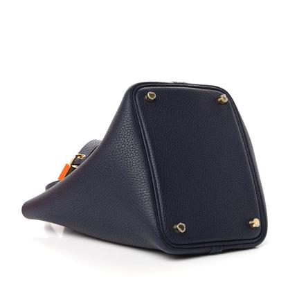 Hermes Taurillon Clemence Picotin Lock 18 PM Bleu Nuit 4 of 10