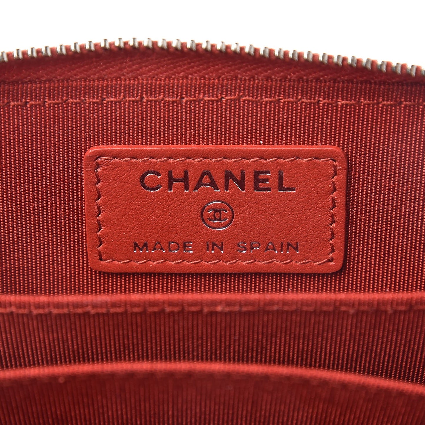 Caviar Quilted Zip Around Coin Purse Red