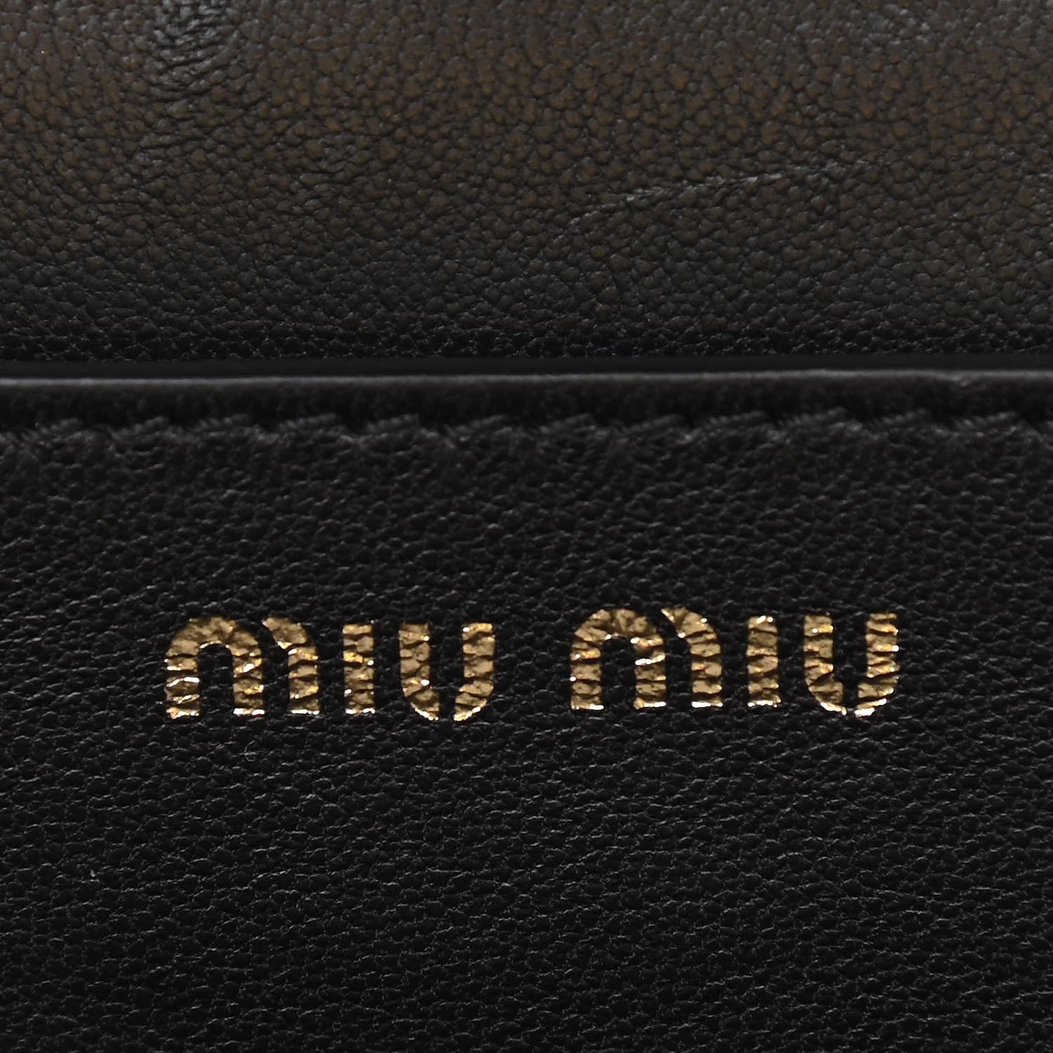 Miu Miu Calfskin Crocodile Embossed Crystal Embellished Solitaire Bag Black 6 of 10