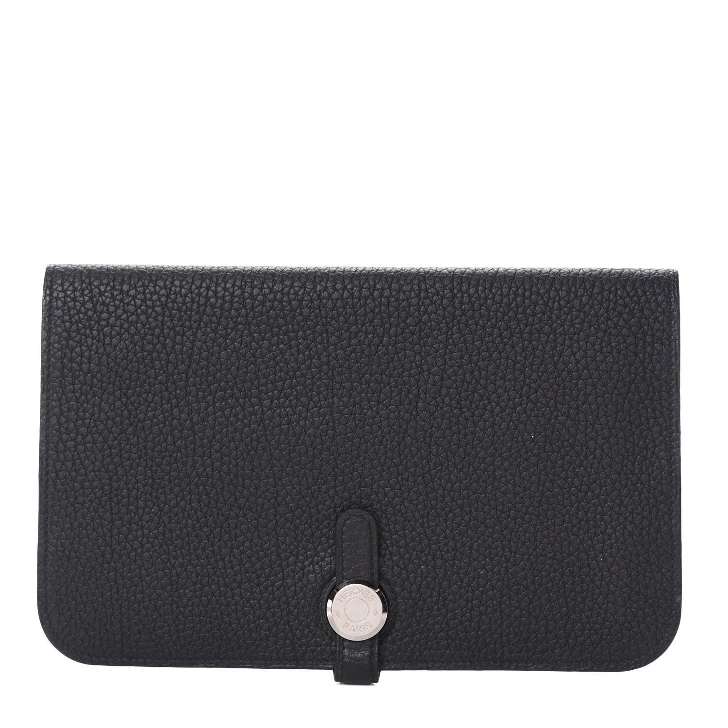 Hermes Togo Dogon Duo Wallet Black 1 of 7