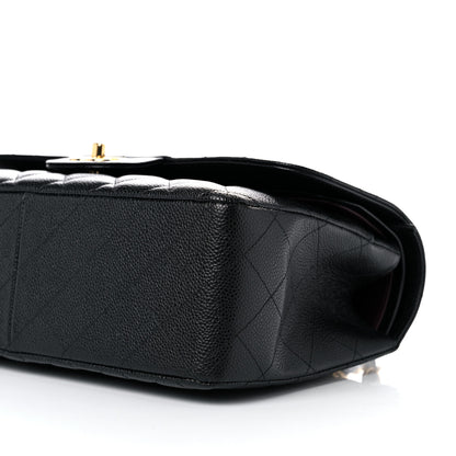 Chanel Caviar Quilted Jumbo Double Flap Black 9 of 10