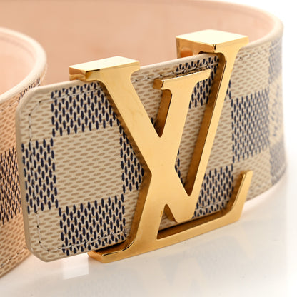 Louis Vuitton Damier Azur 40mm LV Initiales Belt 85 34 8 of 9