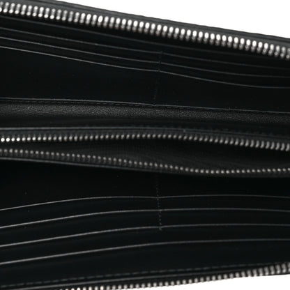 Prada Vitello Daino Zip Around Wallet Black 5 of 6