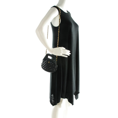 Chanel Lambskin Quilted CC Shoulder Bag Black 2 of 8