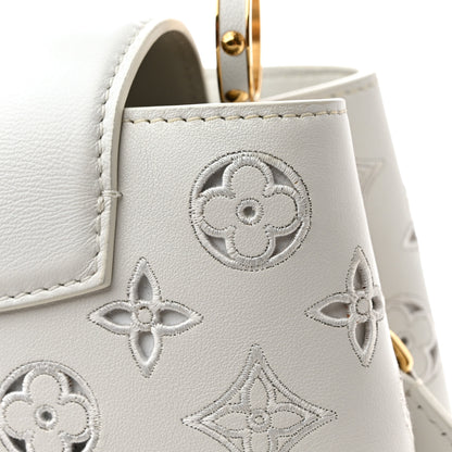 Louis Vuitton Calfskin LV Broderie Capucines BB White 12 of 16