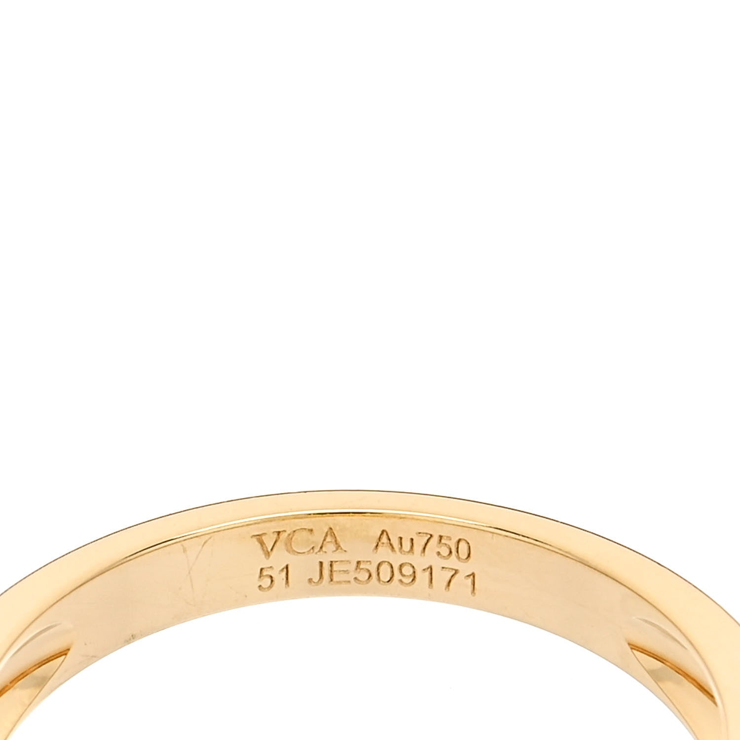 Van Cleef & Arpels 18K Yellow Gold Diamond Carnelian Vintage Alhambra Ring 51 5.75 5 of 6