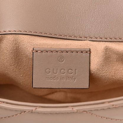 Gucci Calfskin Matelasse Super Mini GG Marmont Shoulder Bag Porcelain Rose 6 of 10