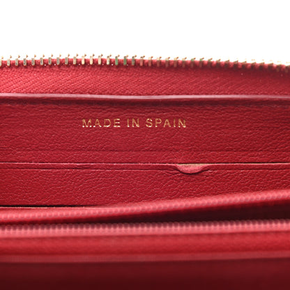Chanel Sheepskin Quilted Mademoiselle Vintage Zip Around Wallet Red 7 of 8