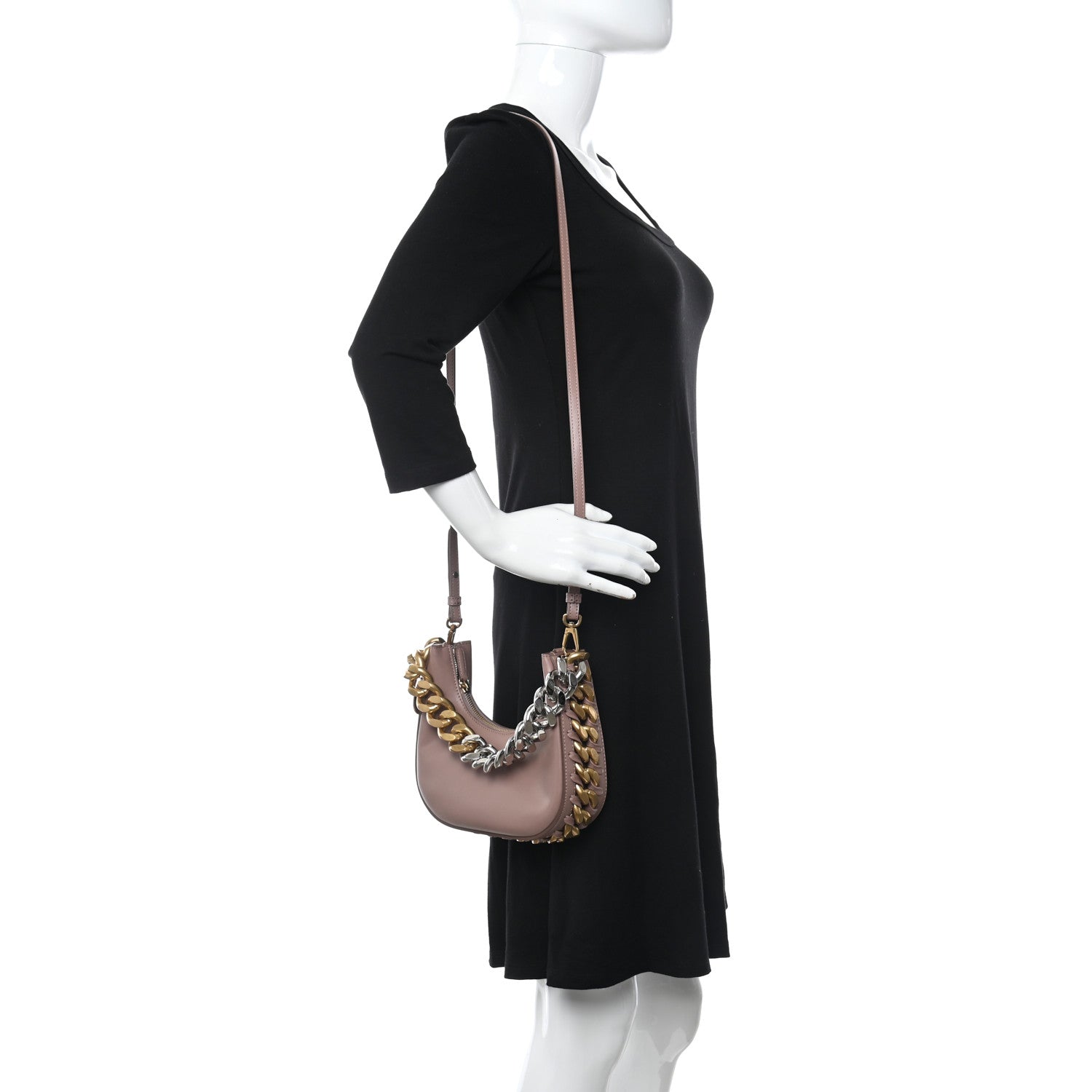 Stella McCartney Eco Alter Nappa Mini Frayme Shoulder Bag Dusty Pink 2 of 9