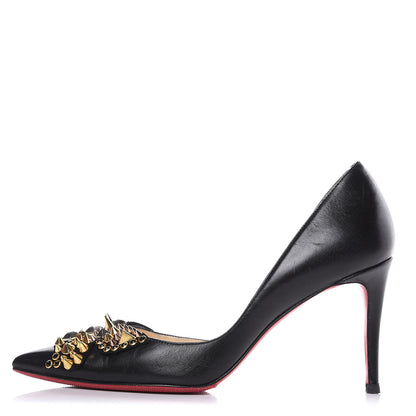 Christian Louboutin Nappa Farfaclou Spike 85 Pumps 37 Black 1 of 14