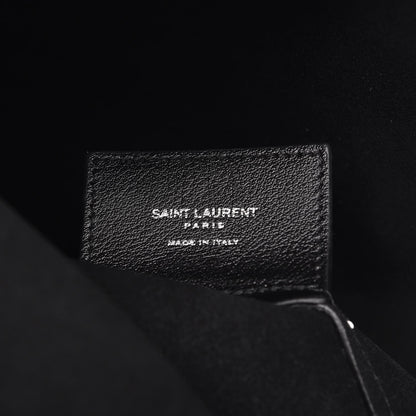 Saint Laurent Calfskin Heart Shopping Tote Black 7 of 7