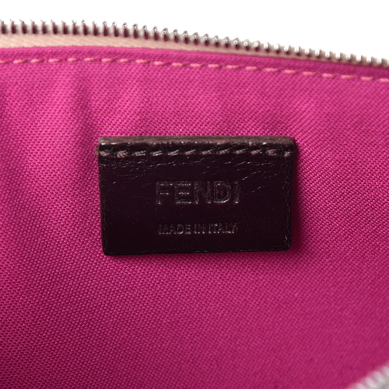 Fendi Vitello Elite Crystal Eye Monster Zip Pouch Bellini Multicolor 6 of 8