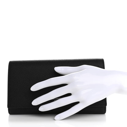 Saint Laurent Grained Calfskin Rive Gauche Classic Large Wallet Black 2 of 9