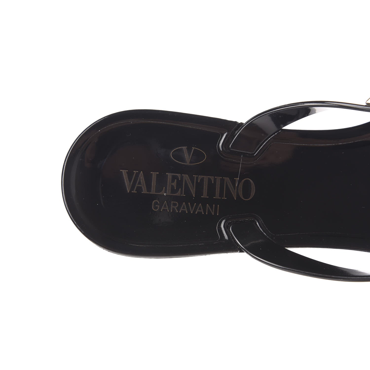 Valentino Garavani PVC Jelly Rockstud Bow Thong Sandals 37 Black 6 of 8