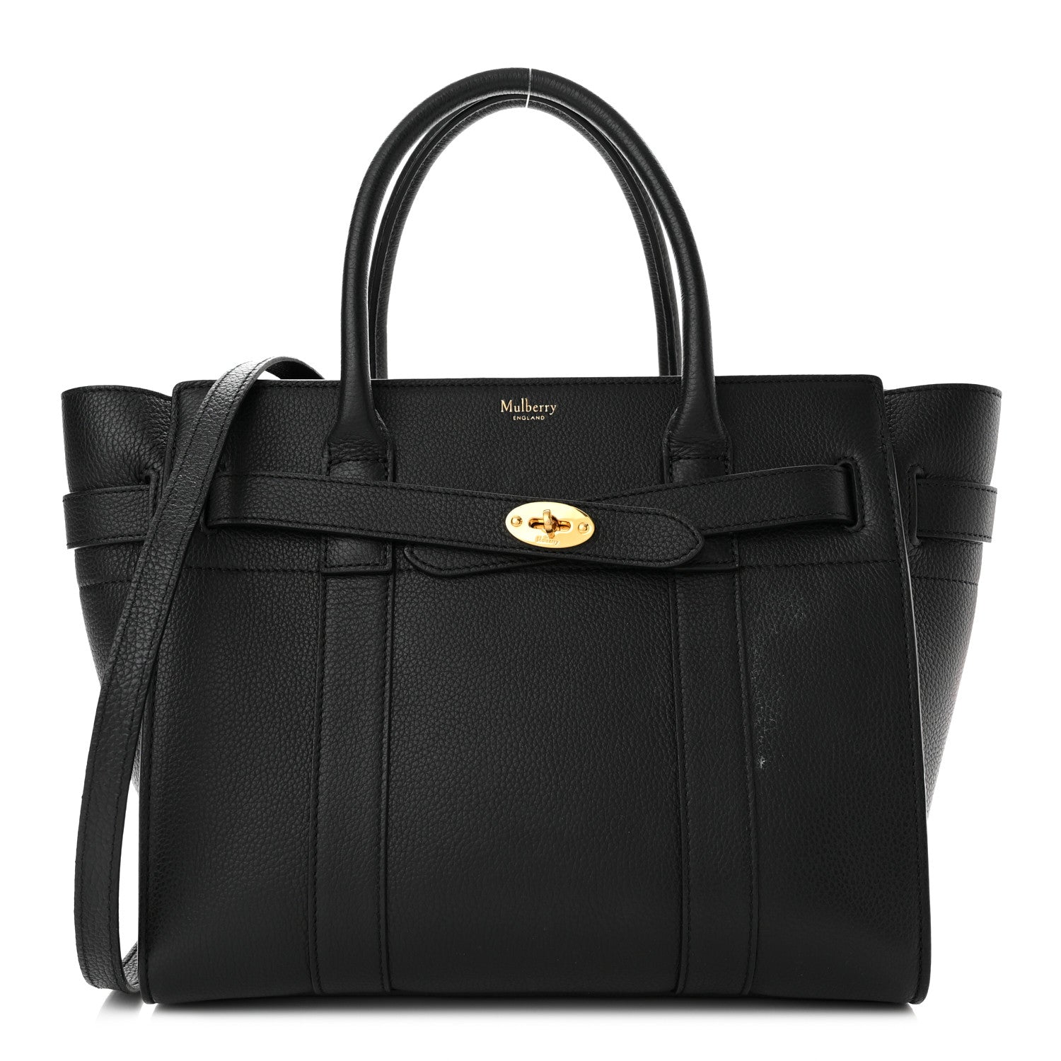 Mulberry Small Classic Grain Small Zipped Bayswater Black 1 of 10